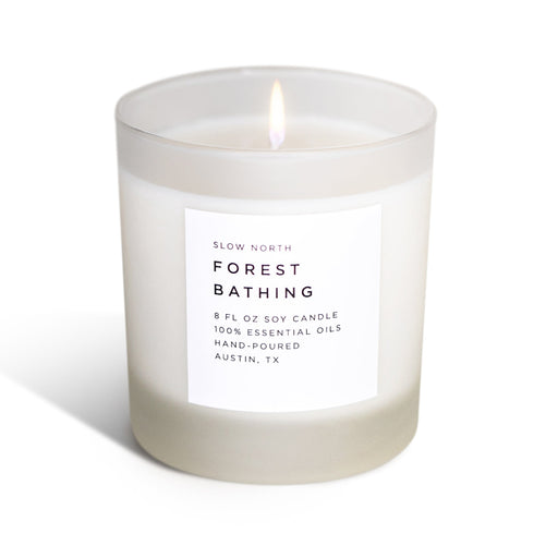 Slow North Forest Bathing - Signature Candle (Fir + Pine + Patchouli) Frosted Candles