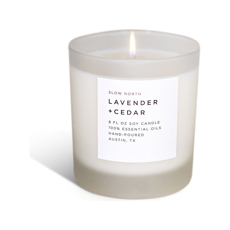 Slow North Lavender + Cedar - Signature Candle Frosted Candles