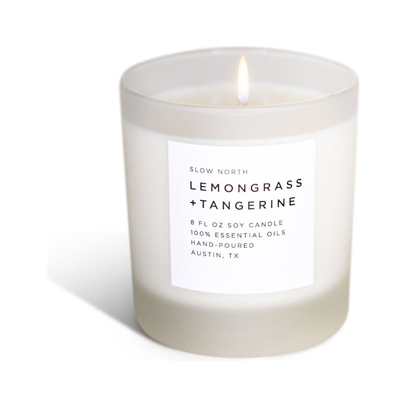 Slow North Lemongrass + Tangerine - Signature Candle Frosted Candles