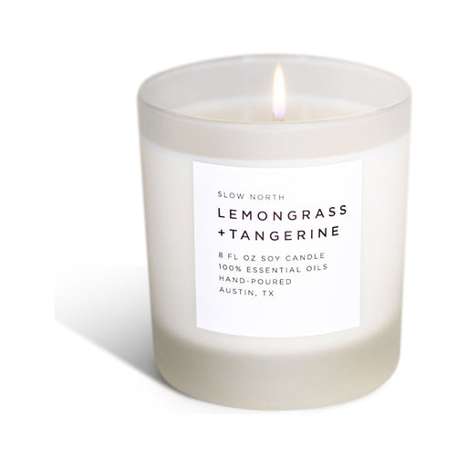 Slow North Lemongrass + Tangerine - Signature Candle Frosted Candles