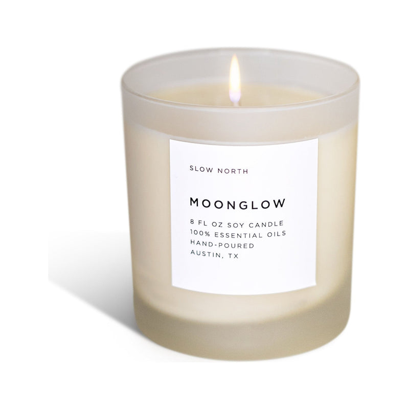Slow North Moonglow - Signature Candle (Patchouli + Cinnamon + Black Pepper) Frosted Candles