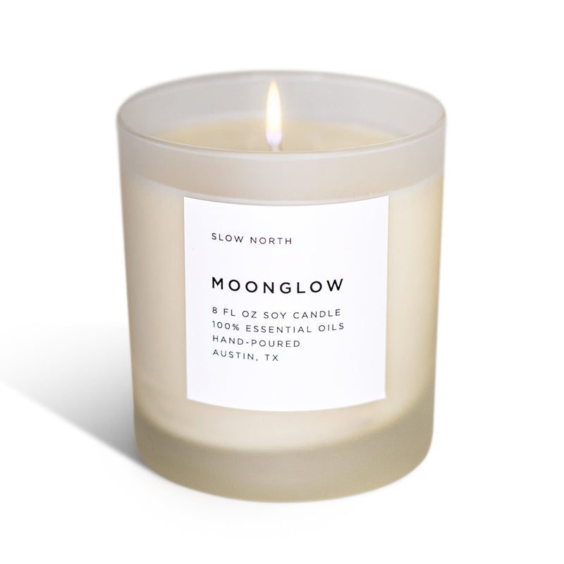 Slow North Moonglow - Signature Candle (Patchouli + Cinnamon + Black Pepper) Frosted Candles