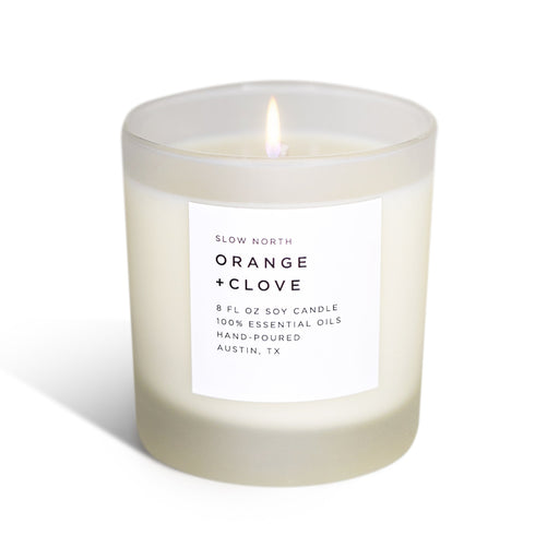 Slow North Orange + Clove - Signature Candle Frosted Candles