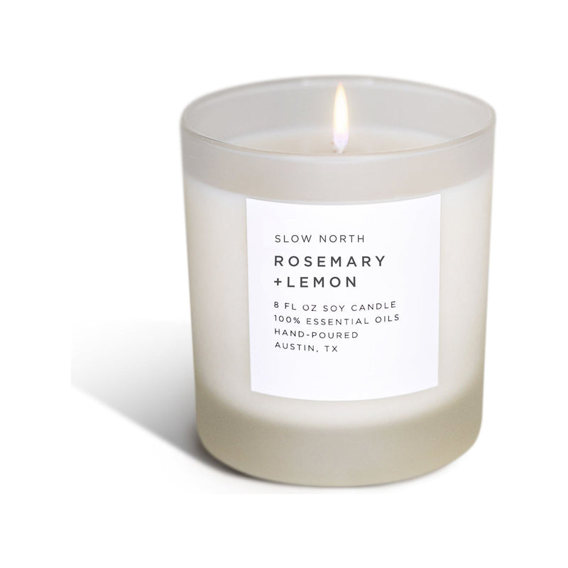 Slow North Rosemary + Lemon - Signature Candle Frosted Candles