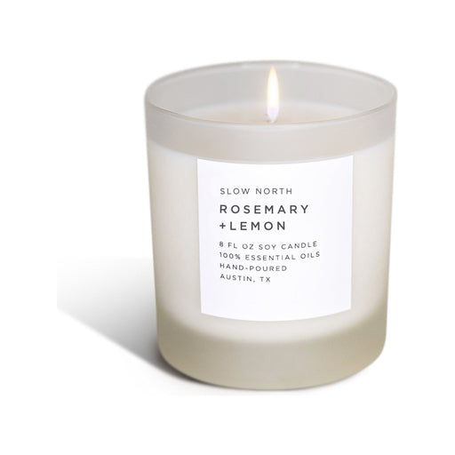 Slow North Rosemary + Lemon - Signature Candle Frosted Candles