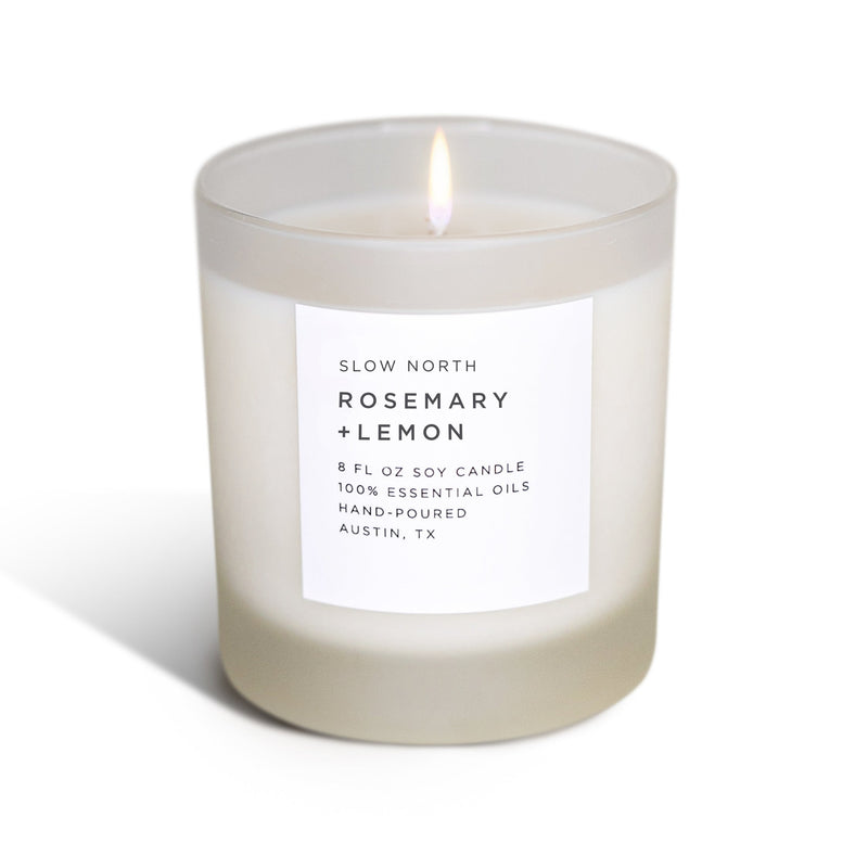 Slow North Rosemary + Lemon - Signature Candle Frosted Candles
