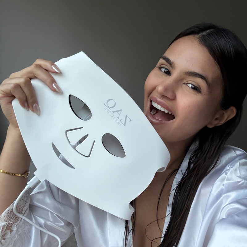 ZAQ Skin & Body Noor 2.0 Pro Light Face Mask: 1072nm Deep Infrared, Red & Blue Light (2026) Light Gray