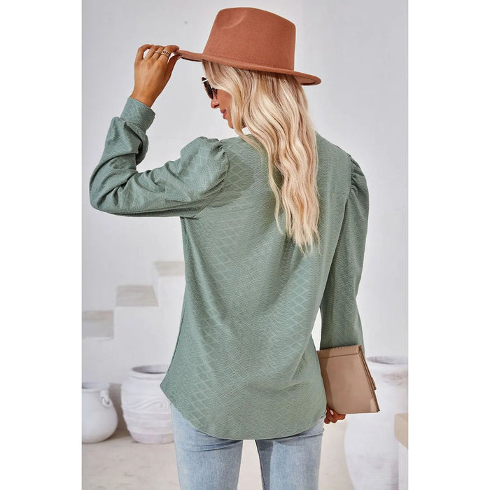 Notched Long Sleeve T-Shirt