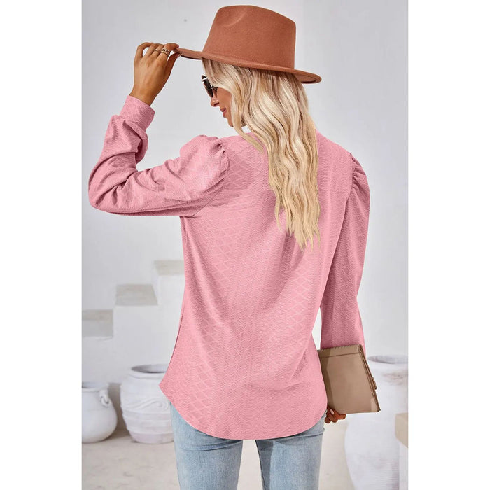 Notched Long Sleeve T-Shirt