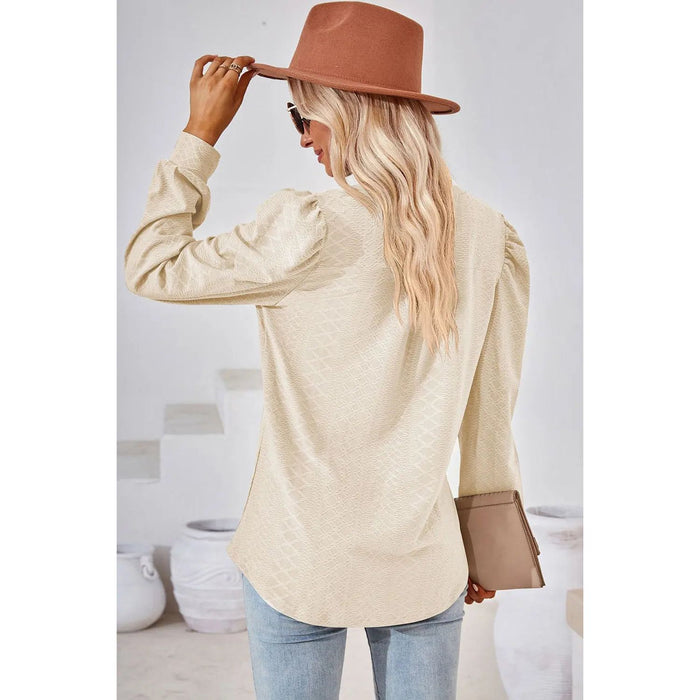 Notched Long Sleeve T-Shirt