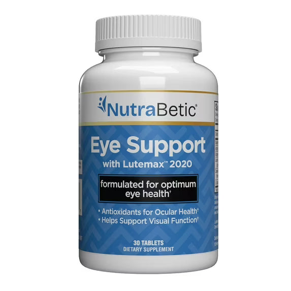 NutraBetic Nutrabe + Ic NutraBetic Eye Support Tablets Optimum Eye Health Visual Function Antioxidants For Ocular Health Diabetic Support Lutemax 2020 Vitamins & Supplements Light Gray