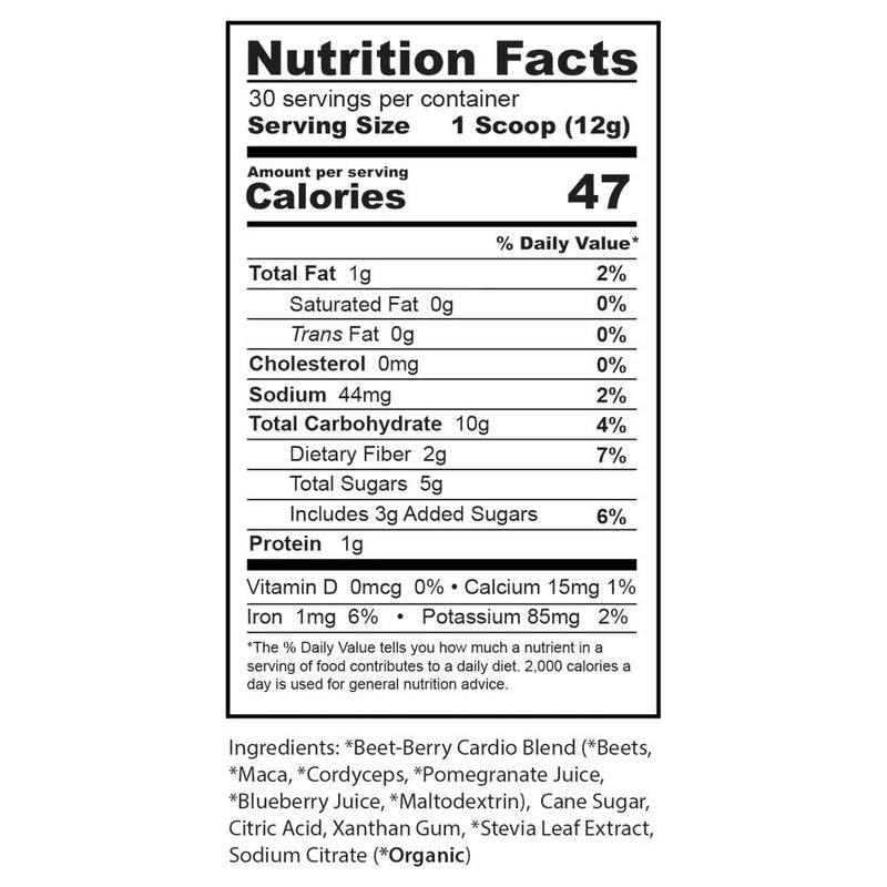 Cranked Naturals Plant Based Sports Nutrition Beet-Berry Cardio Boost Pre-Formance Pre Formance