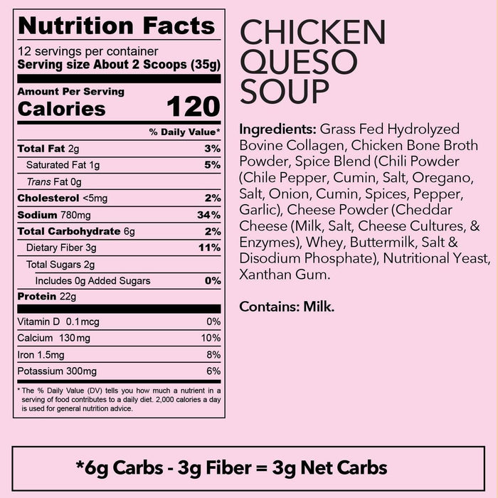 Chicken Queso (Bone Broth Collagen Soup) - 14.8oz