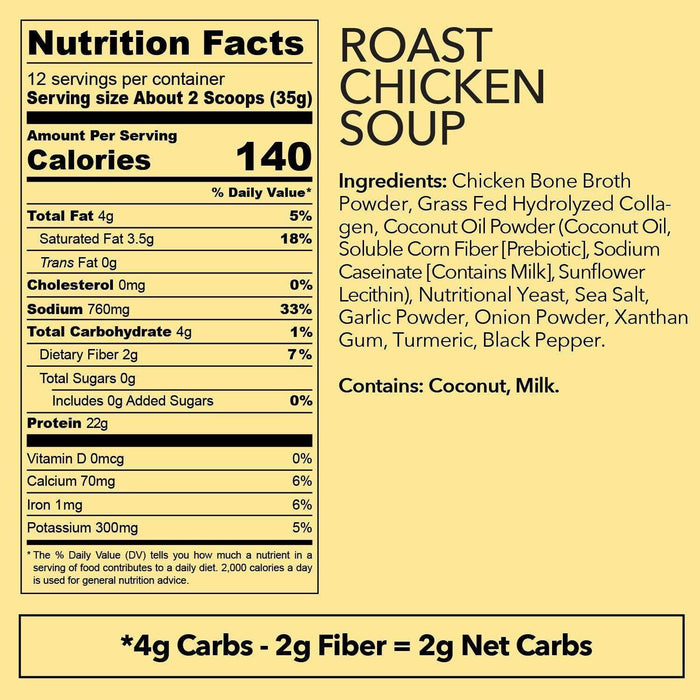 Roast Chicken Bone Broth Collagen Soup - 14.8oz