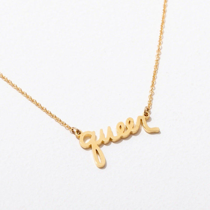 Larissa Loden Queer Script Necklace