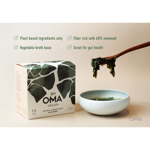 OMA Natural Food Nourishing Seaweed Soup Vegan Broth Lavender 1 Box,2 Boxes,4 Boxes