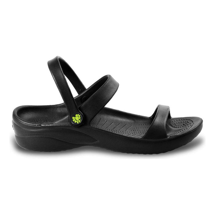 Women's 3-Strap Sandals - Black