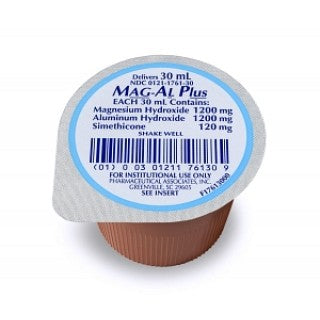 MAG-AL PLUS Magnesium-Aluminum-Simethicone Oral Suspension, 30 mL Unit-Dose Cups (100 Per Case) Medicine & Drugs