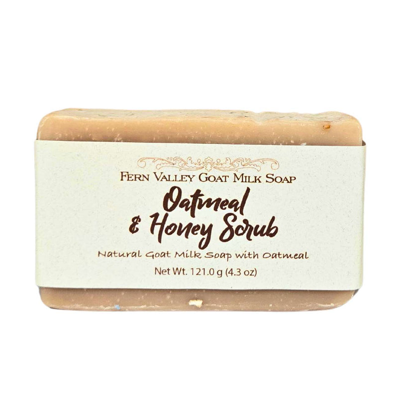 Fern Valley Soap Natural Goat Milk Soap | Exfoliating Scrub | Oatmeal & Honey Goat Milk Soap