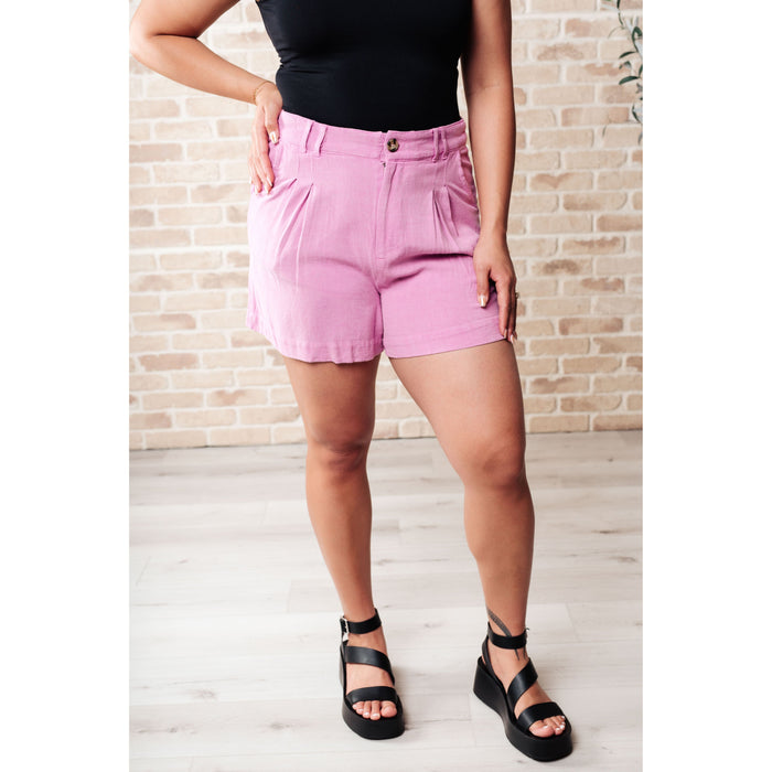 Obviously Perfect Pleated Shorts in Pink