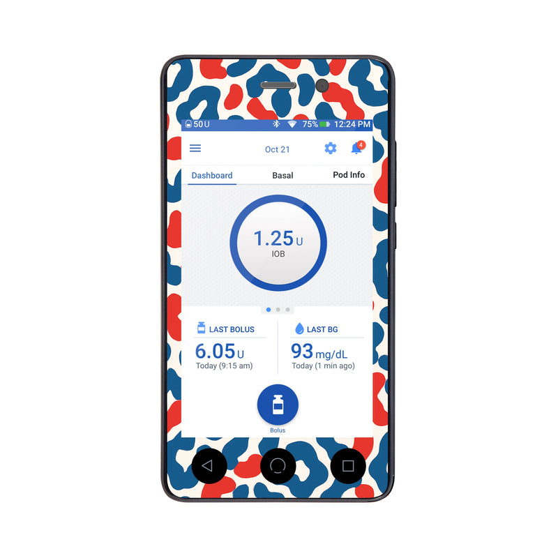Peelz Freedom Fur Sticker for Omnipod DASH® PDM – Pump Peelz Peelz/Stickers