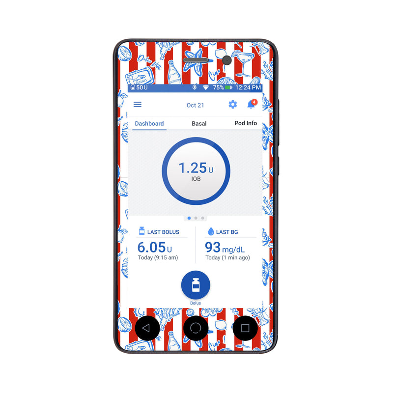 Peelz Spritz Parade Sticker for Omnipod DASH® PDM – Pump Peelz Peelz/Stickers
