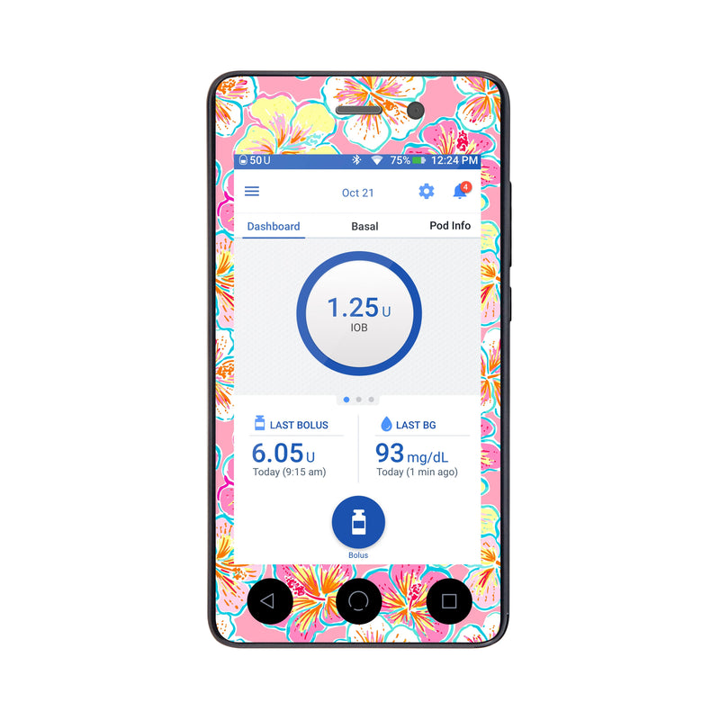 Peelz Tropic Crush Sticker for Omnipod DASH® PDM – Pump Peelz Peelz/Stickers