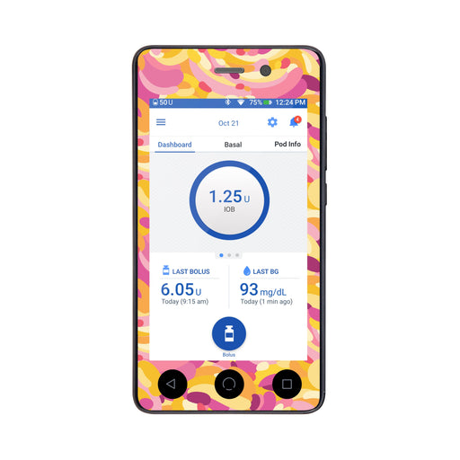 Peelz Jelly Swirl Sticker for Omnipod DASH ® PDM – Pump Peelz Peelz/Stickers