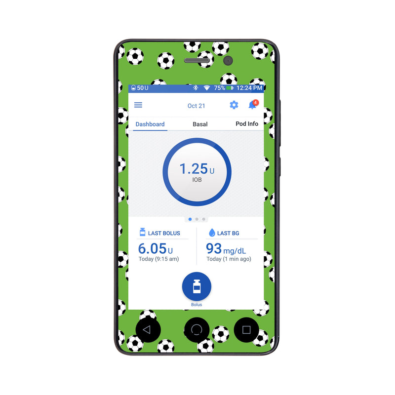 Peelz Kickoff Sticker for Omnipod DASH ® PDM – Pump Peelz Peelz/Stickers
