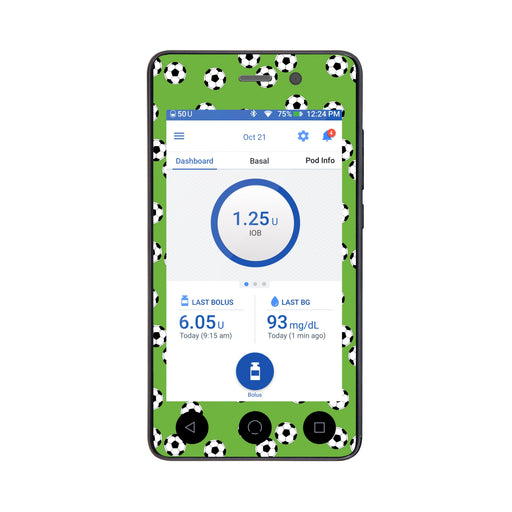 Peelz Kickoff Sticker for Omnipod DASH ® PDM – Pump Peelz Peelz/Stickers