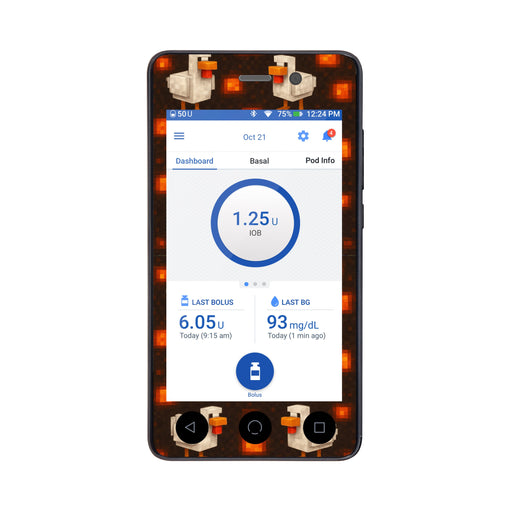 Peelz Inferno Chicken Sticker for Omnipod DASH® PDM – Pump Peelz Peelz/Stickers