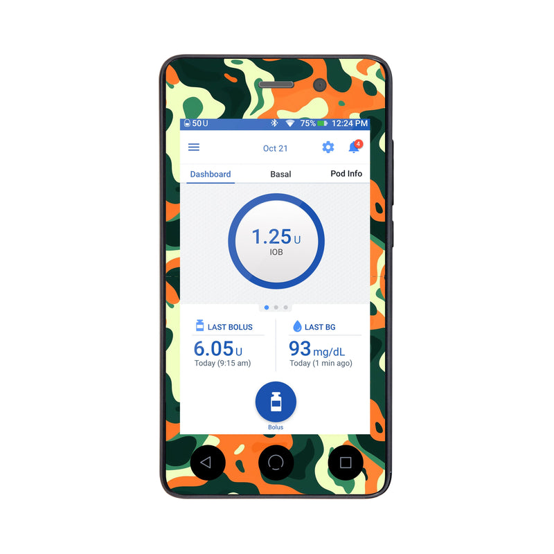 Peelz Wild Current Sticker for Omnipod DASH ® PDM – Pump Peelz Peelz/Stickers
