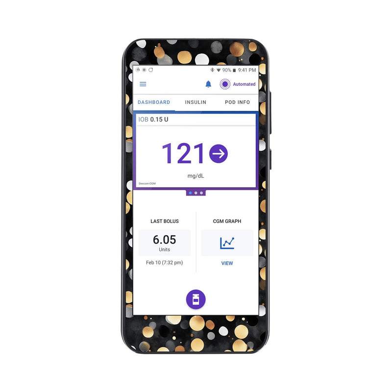 Peelz Bokeh Glow Sticker for Omnipod® 5 Controller – Pump Peelz Peelz/Stickers
