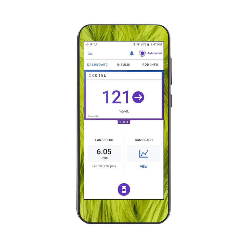 Peelz Green Fur Sticker for Omnipod® 5 Controller – Pump Peelz Peelz/Stickers