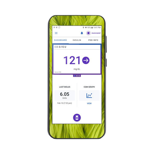 Peelz Green Fur Sticker for Omnipod® 5 Controller – Pump Peelz Peelz/Stickers
