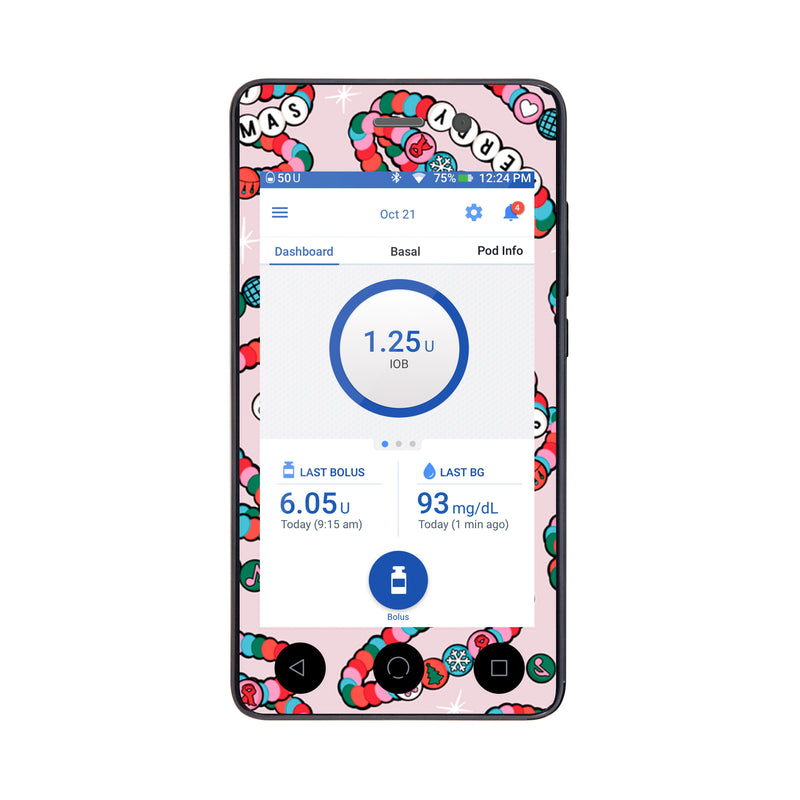 Peelz Merry Swiftmas Sticker for Omnipod DASH® PDM – Pump Peelz Peelz/Stickers