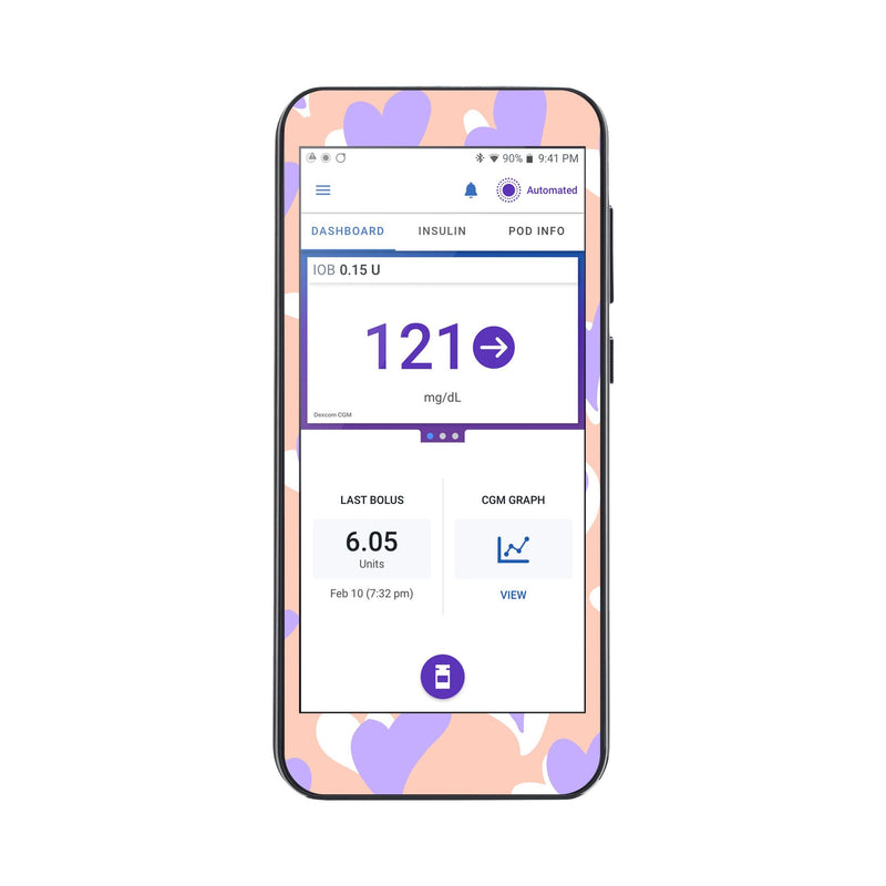 Peelz Lavender Love Sticker for Omnipod ® 5 Controller – Pump Peelz Peelz/Stickers