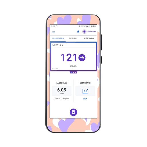 Peelz Lavender Love Sticker for Omnipod ® 5 Controller – Pump Peelz Peelz/Stickers