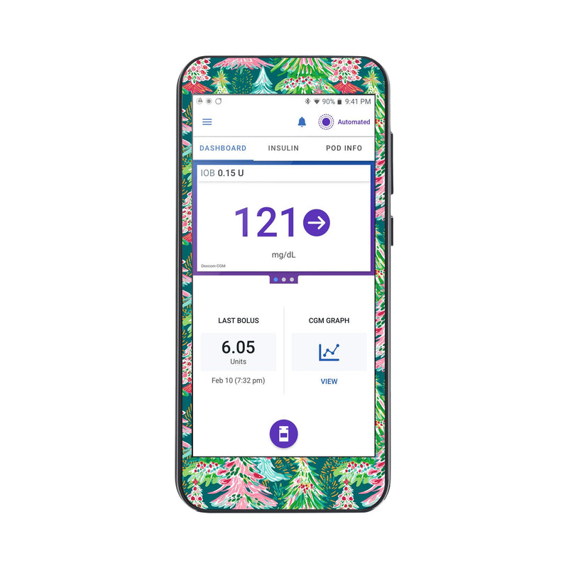 Peelz Festive Forest Sticker for Omnipod® 5 Controller – Pump Peelz Peelz/Stickers