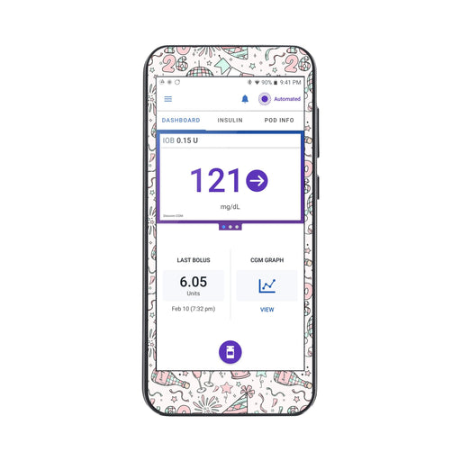Peelz Cheers to '26 Sticker for Omnipod® 5 Controller – Pump Peelz Peelz/Stickers