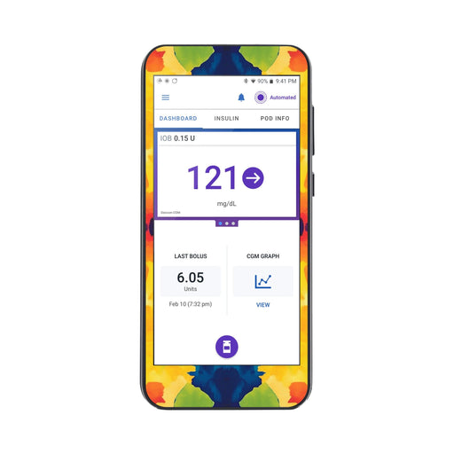 Peelz Bright Tie Dye Sticker for Omnipod ® 5 Controller – Pump Peelz Peelz/Stickers