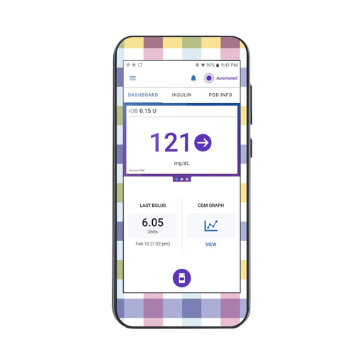 Peelz Spring Plaid Sticker for Omnipod ® 5 Controller – Pump Peelz Peelz/Stickers