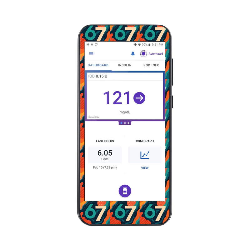 Peelz 6/7 Sticker for Omnipod® 5 Controller – Pump Peelz Peelz/Stickers