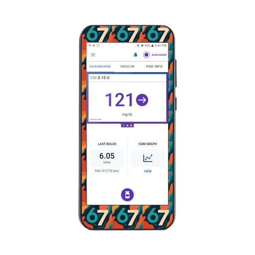 Peelz 6/7 Sticker for Omnipod® 5 Controller – Pump Peelz Peelz/Stickers