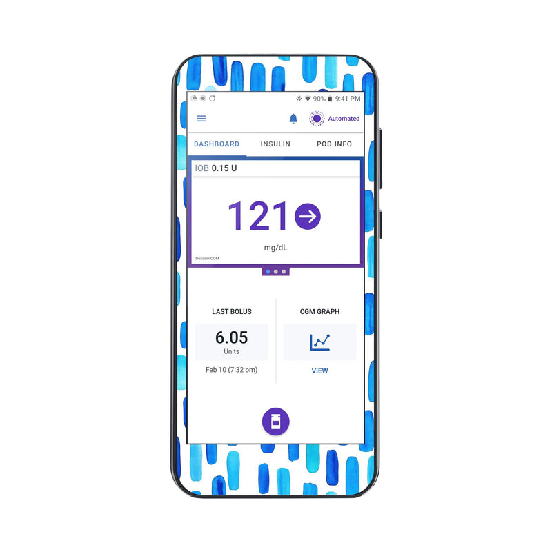 Peelz Level Lines Sticker for Omnipod® 5 Controller – Pump Peelz Peelz/Stickers