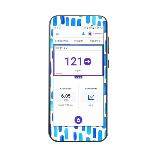 Peelz Level Lines Sticker for Omnipod® 5 Controller – Pump Peelz Peelz/Stickers