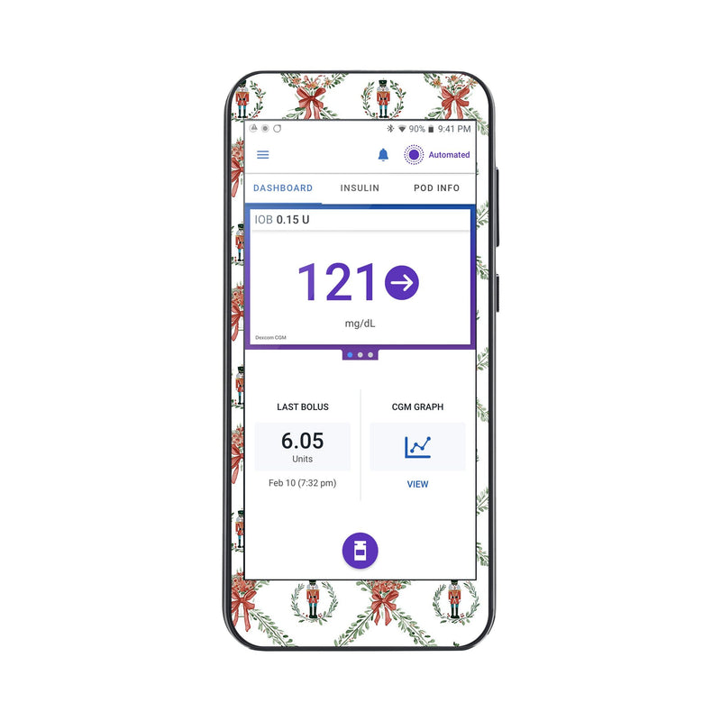 Peelz Nutcracker Noel Sticker for Omnipod® 5 Controller – Pump Peelz Peelz/Stickers