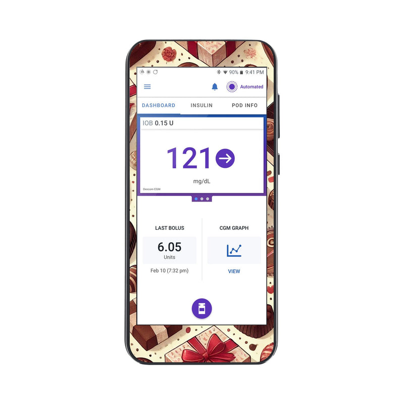 Peelz Chocolate Love Sticker for Omnipod ® 5 Controller – Pump Peelz Peelz/Stickers