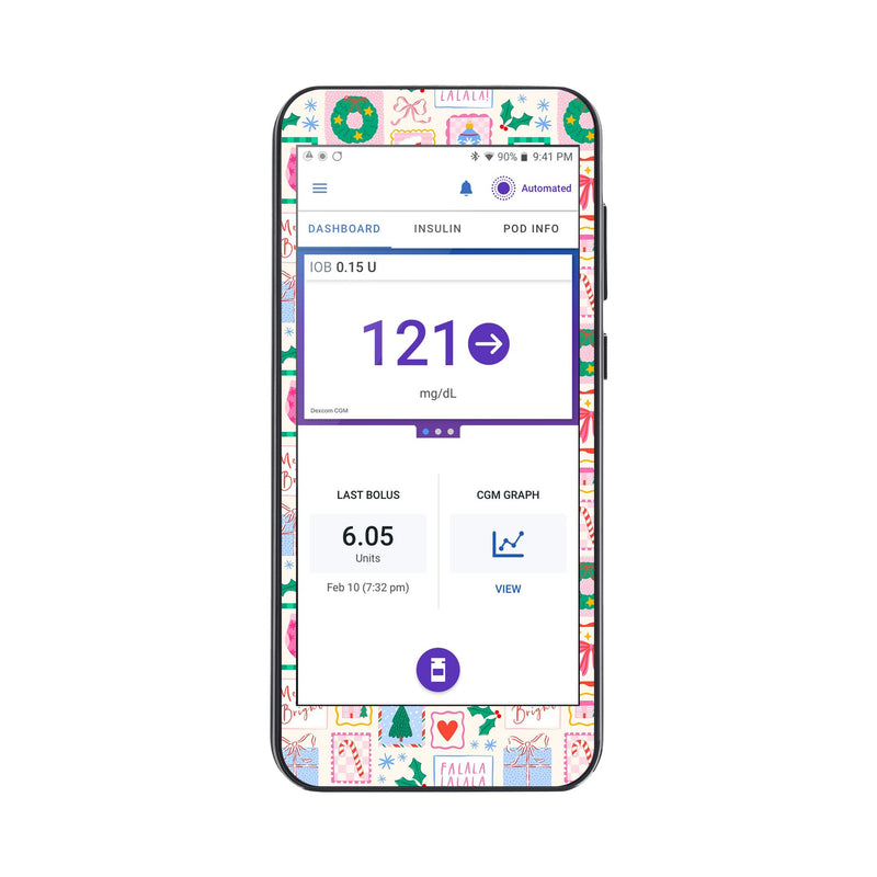 Peelz Holiday Greetings Sticker for Omnipod® 5 Controller – Pump Peelz Peelz/Stickers