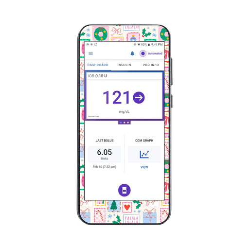 Peelz Holiday Greetings Sticker for Omnipod® 5 Controller – Pump Peelz Peelz/Stickers